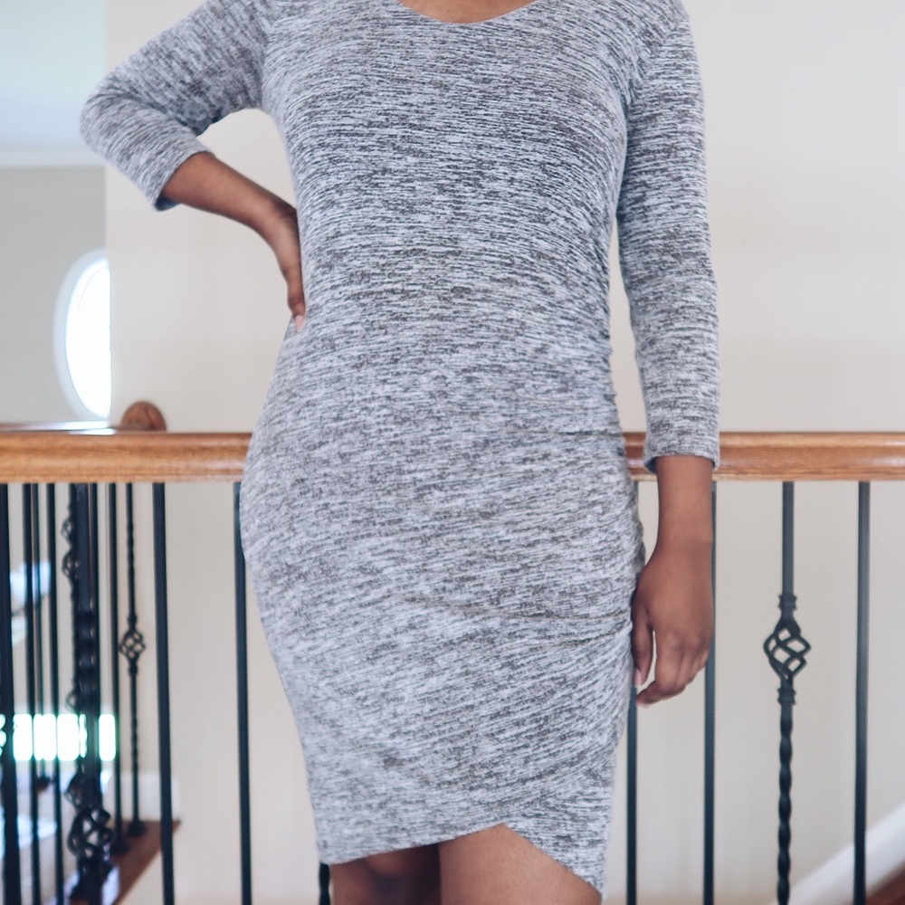 Grey Midi Dress